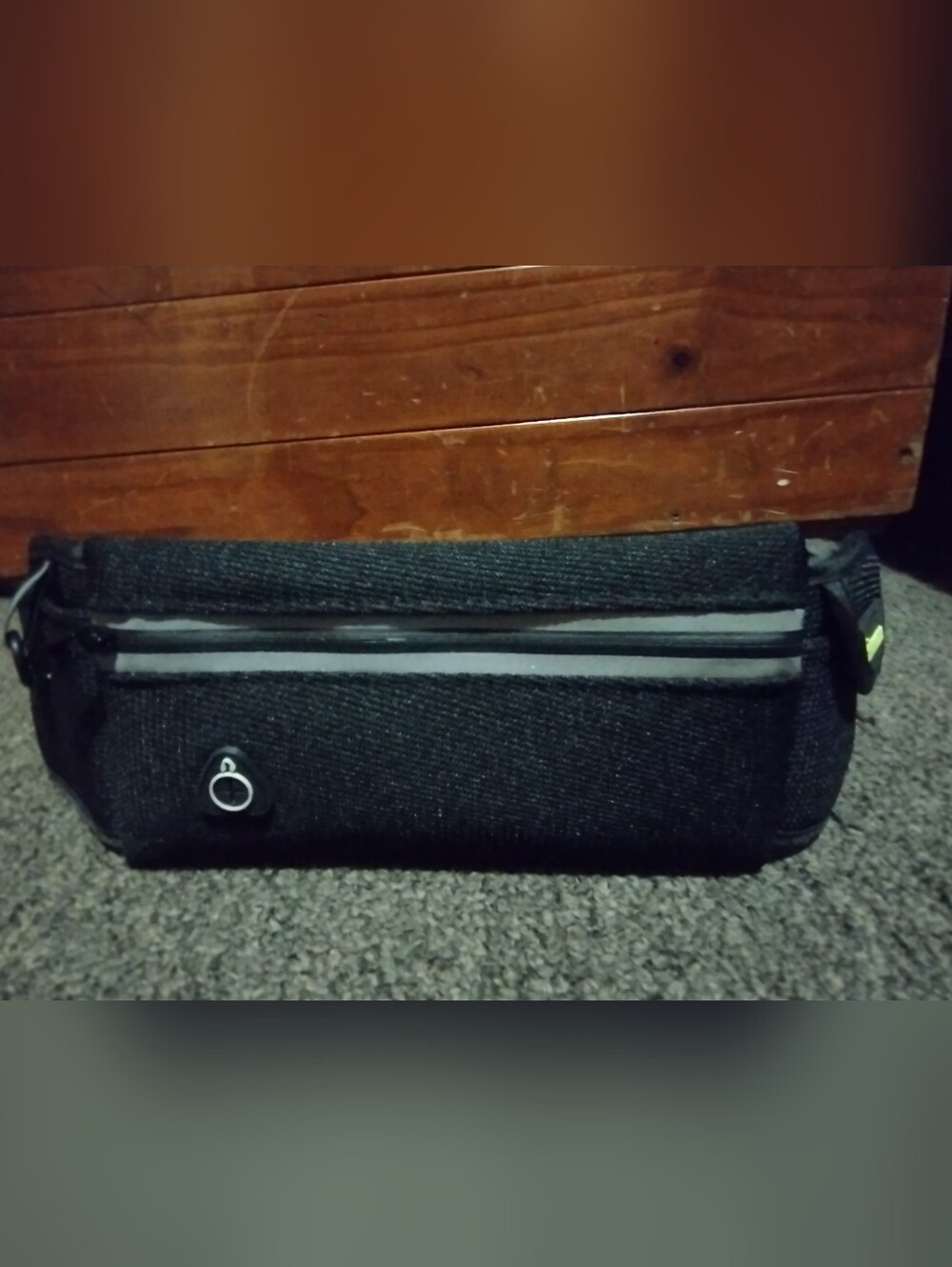 Black Men's/Women's  Waist Pack with Reflective Trim